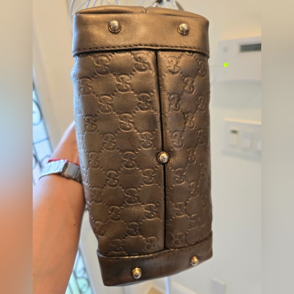 Gucci Guccissima Metallic Bronze Leather 2 Way Hobo bag - Picture 7 of 17